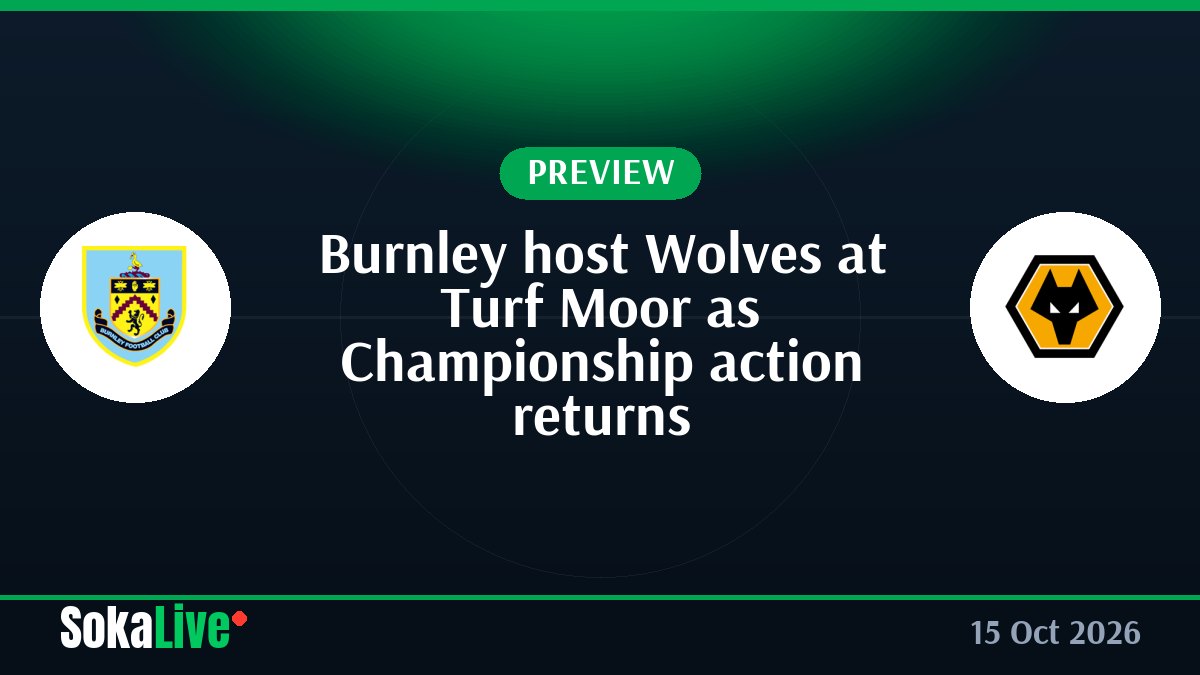 Burnley host Wolves at Turf Moor as Championship action returns