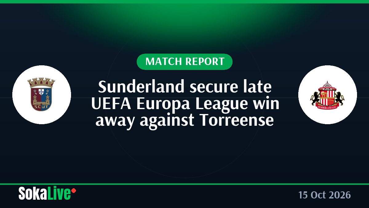Sunderland secure late UEFA Europa League win away against Torreense
