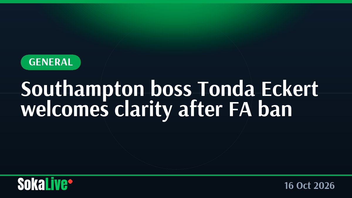 Southampton boss Tonda Eckert welcomes clarity after FA ban