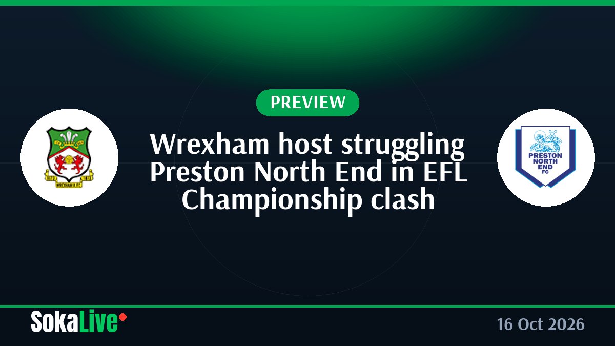 Wrexham host struggling Preston North End in EFL Championship clash