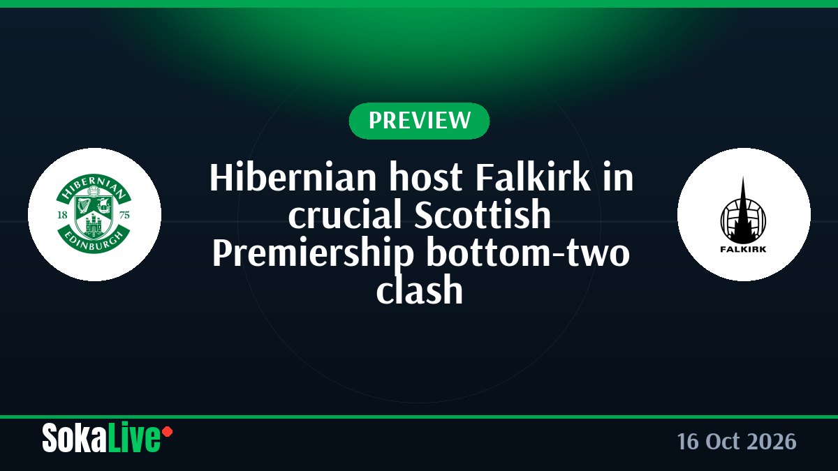 Hibernian host Falkirk in crucial Scottish Premiership bottom-two clash