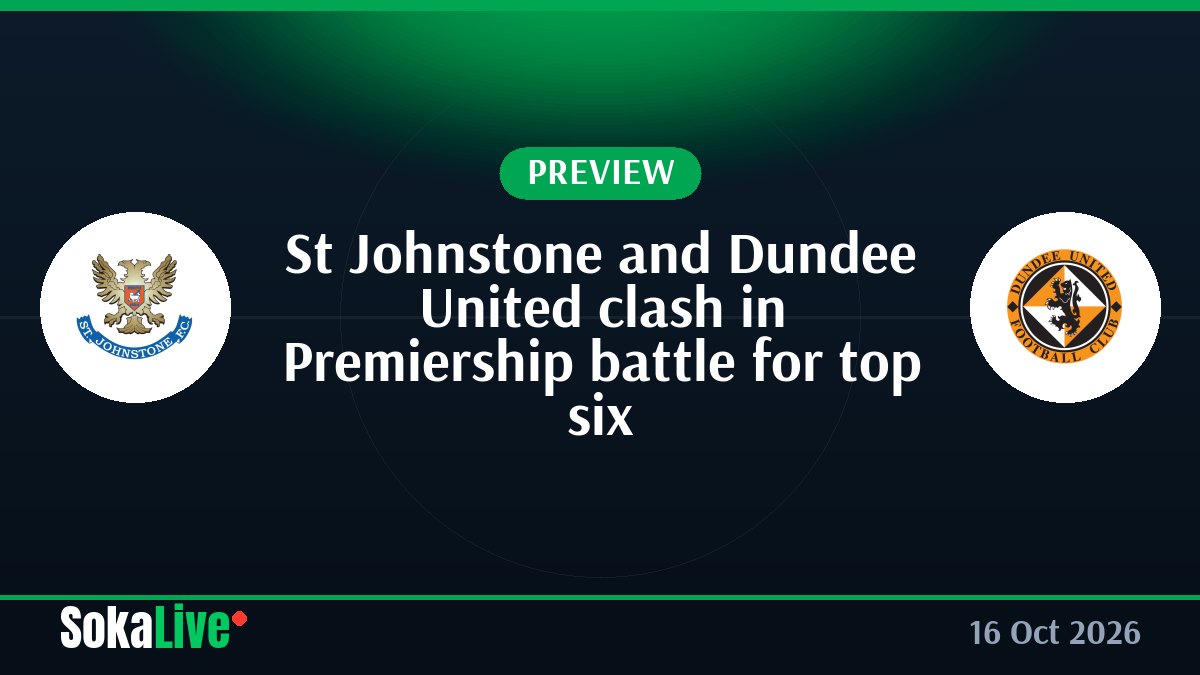 St Johnstone and Dundee United clash in Premiership battle for top six