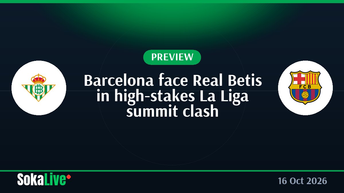 Barcelona face Real Betis in high-stakes La Liga summit clash