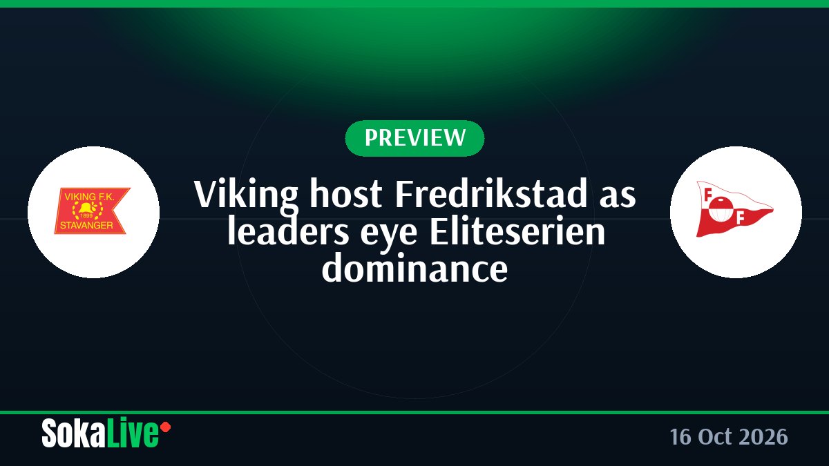 Viking host Fredrikstad as leaders eye Eliteserien dominance