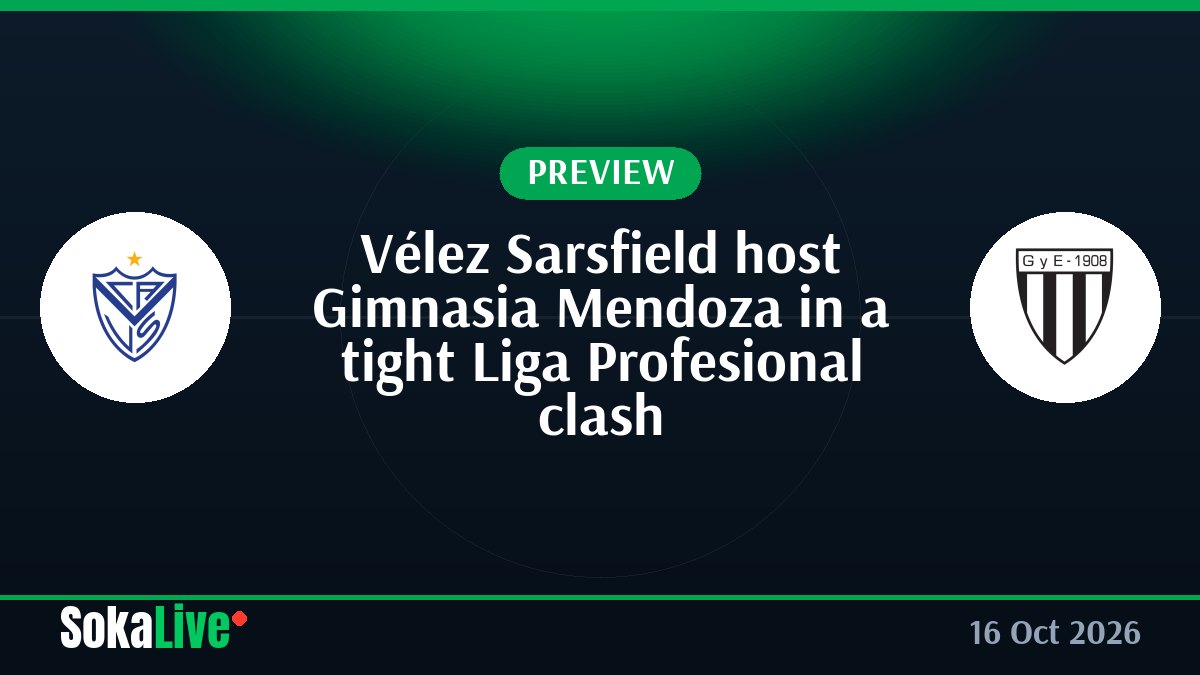 Vélez Sarsfield host Gimnasia Mendoza in a tight Liga Profesional clash