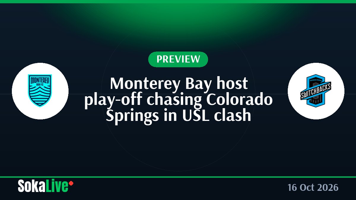 Monterey Bay host play-off chasing Colorado Springs in USL clash