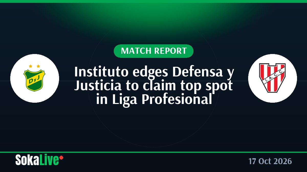 Instituto edges Defensa y Justicia to claim top spot in Liga Profesional