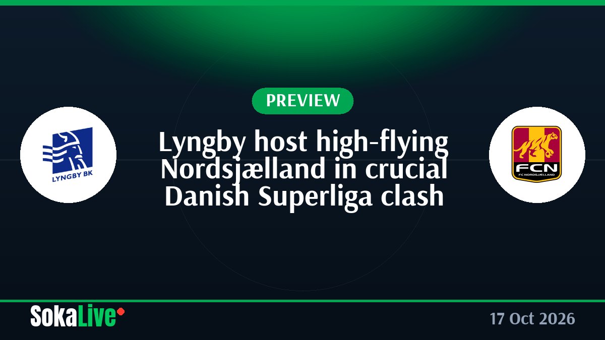 Lyngby host high-flying Nordsjælland in crucial Danish Superliga clash