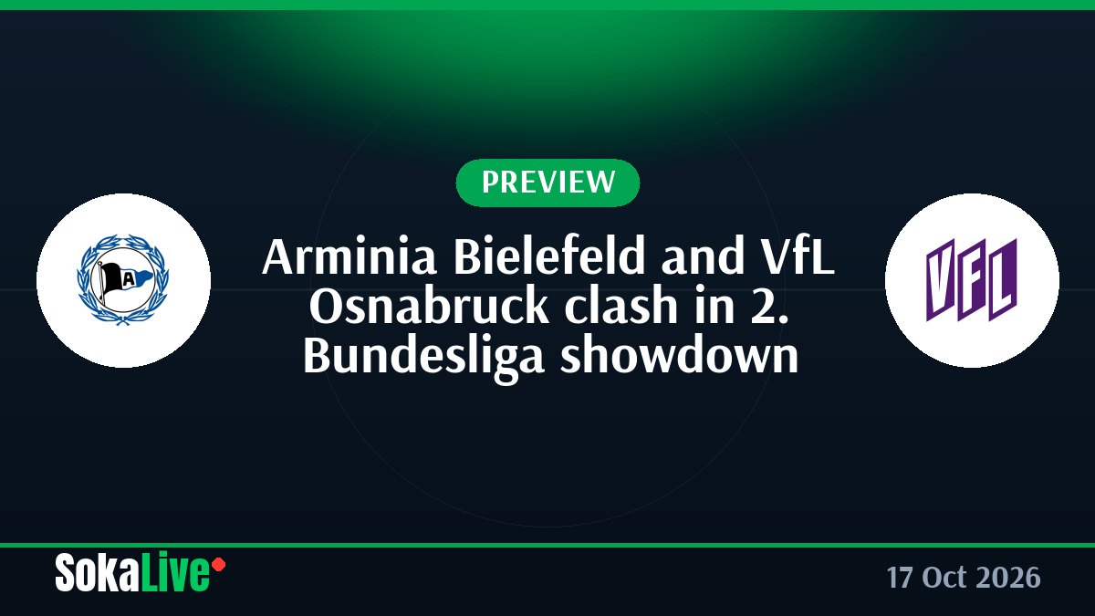 Arminia Bielefeld and VfL Osnabruck clash in 2. Bundesliga showdown