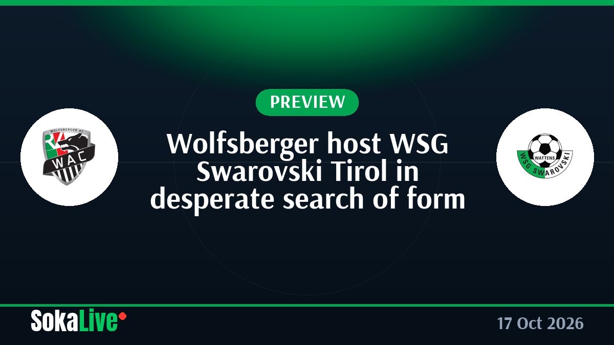Wolfsberger host WSG Swarovski Tirol in desperate search of form
