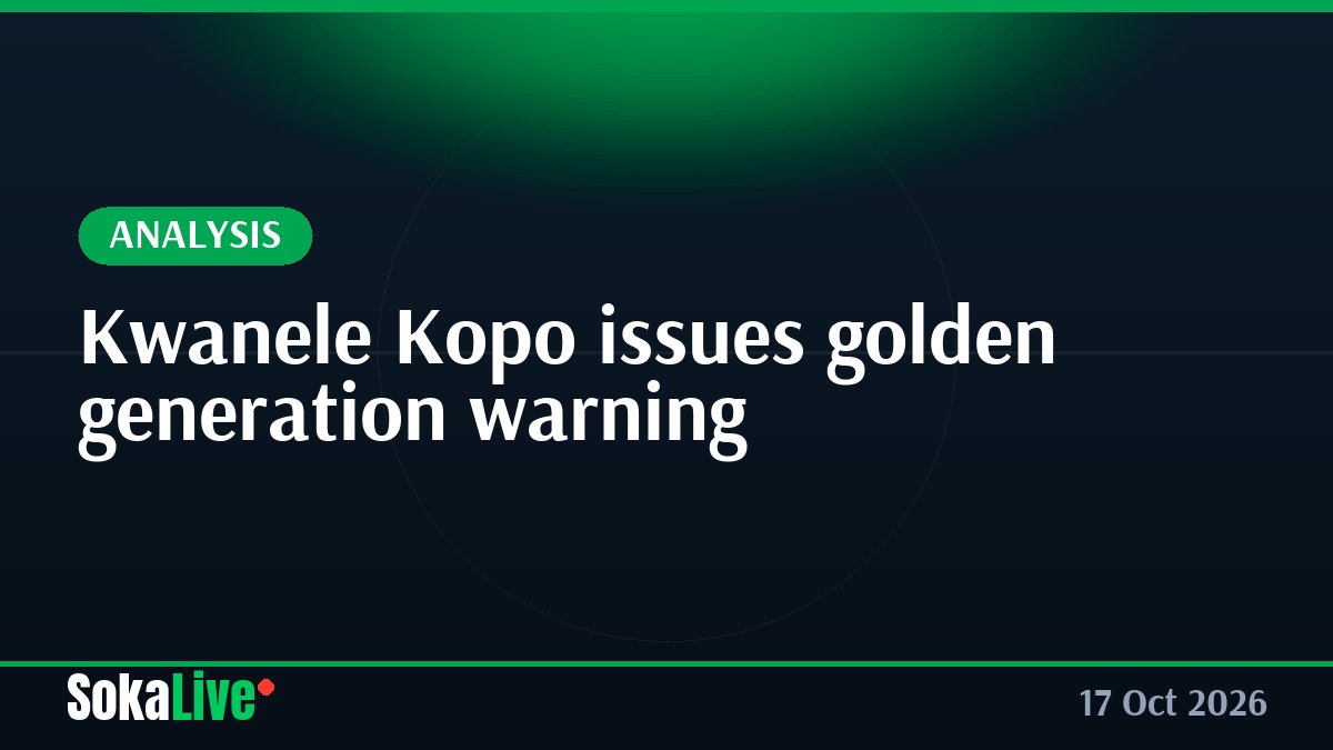Kwanele Kopo issues golden generation warning