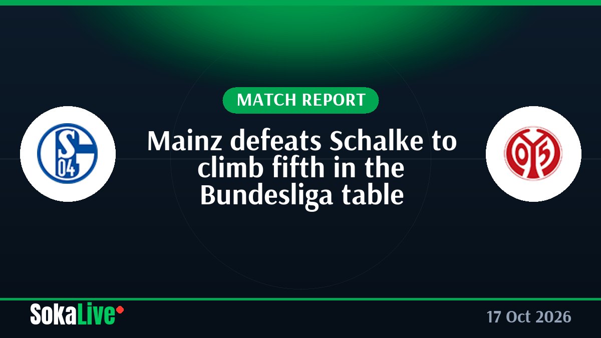 Mainz defeats Schalke to climb fifth in the Bundesliga table