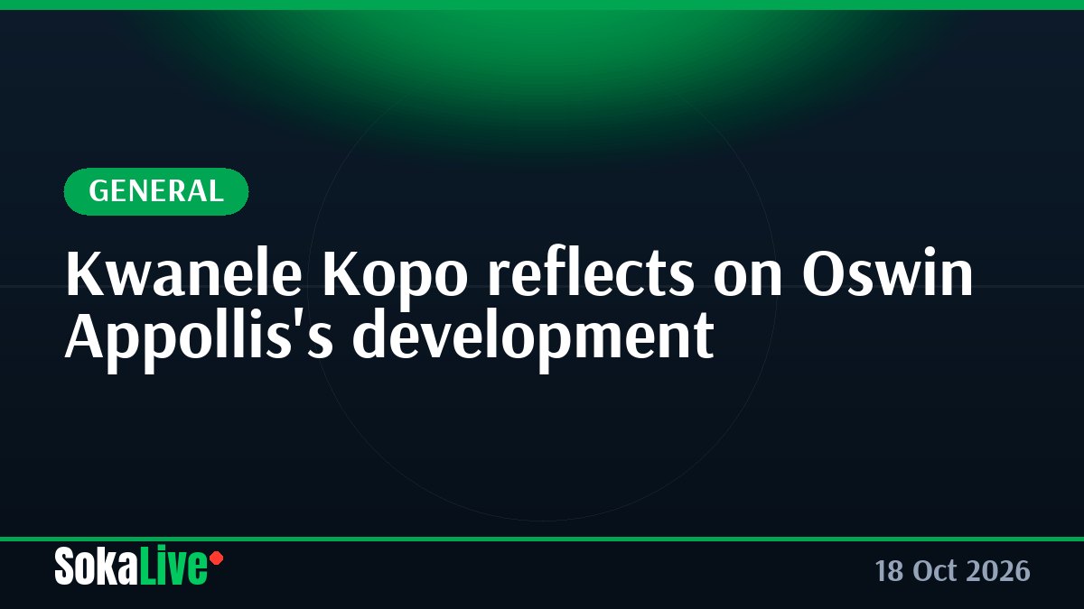 Kwanele Kopo reflects on Oswin Appollis's development