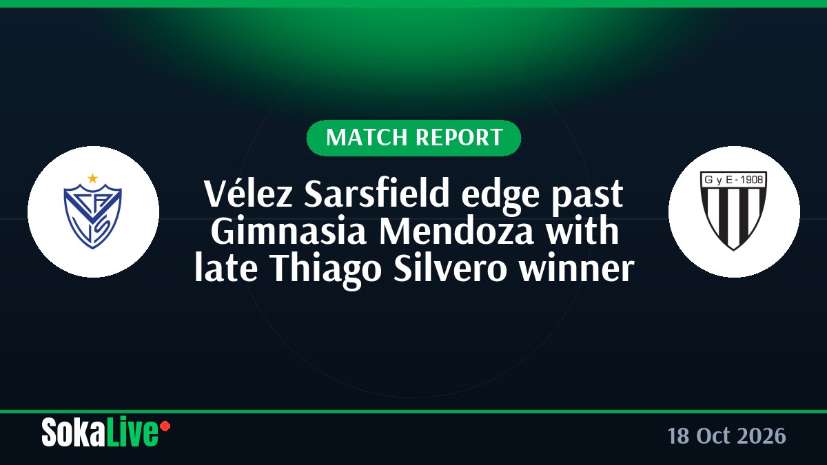 Vélez Sarsfield edge past Gimnasia Mendoza with late Thiago Silvero winner