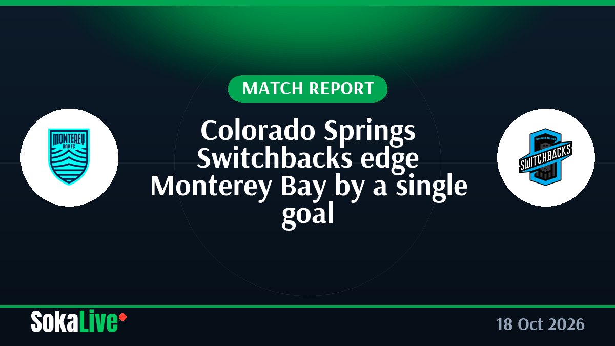 Colorado Springs Switchbacks edge Monterey Bay by a single goal