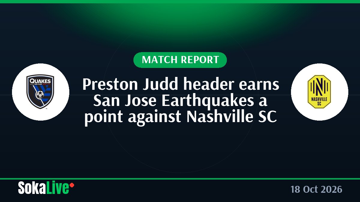 Preston Judd header earns San Jose Earthquakes a point against Nashville SC