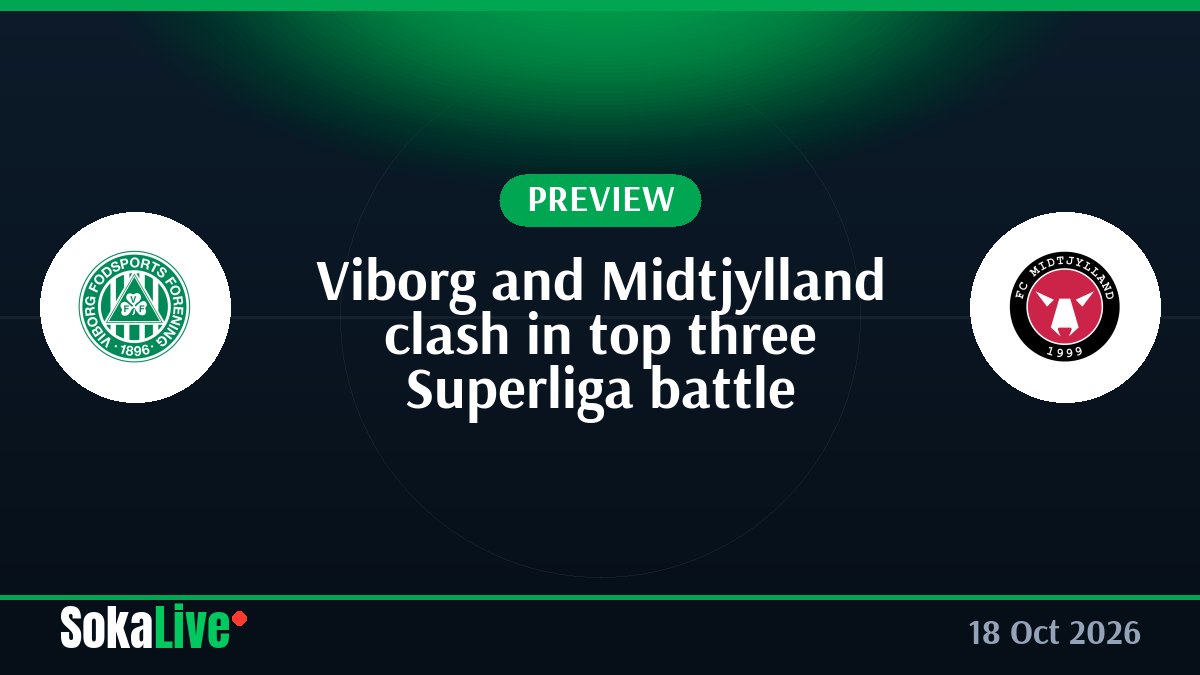 Viborg and Midtjylland clash in top three Superliga battle