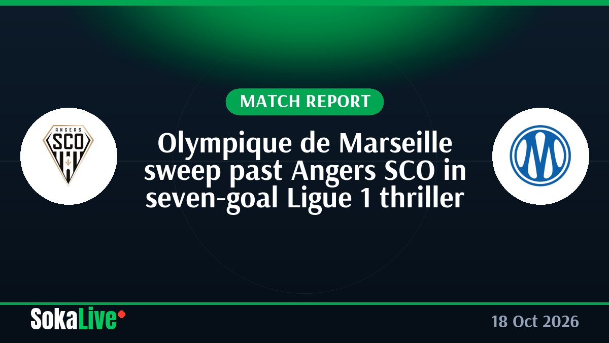 Olympique de Marseille sweep past Angers SCO in seven-goal Ligue 1 thriller
