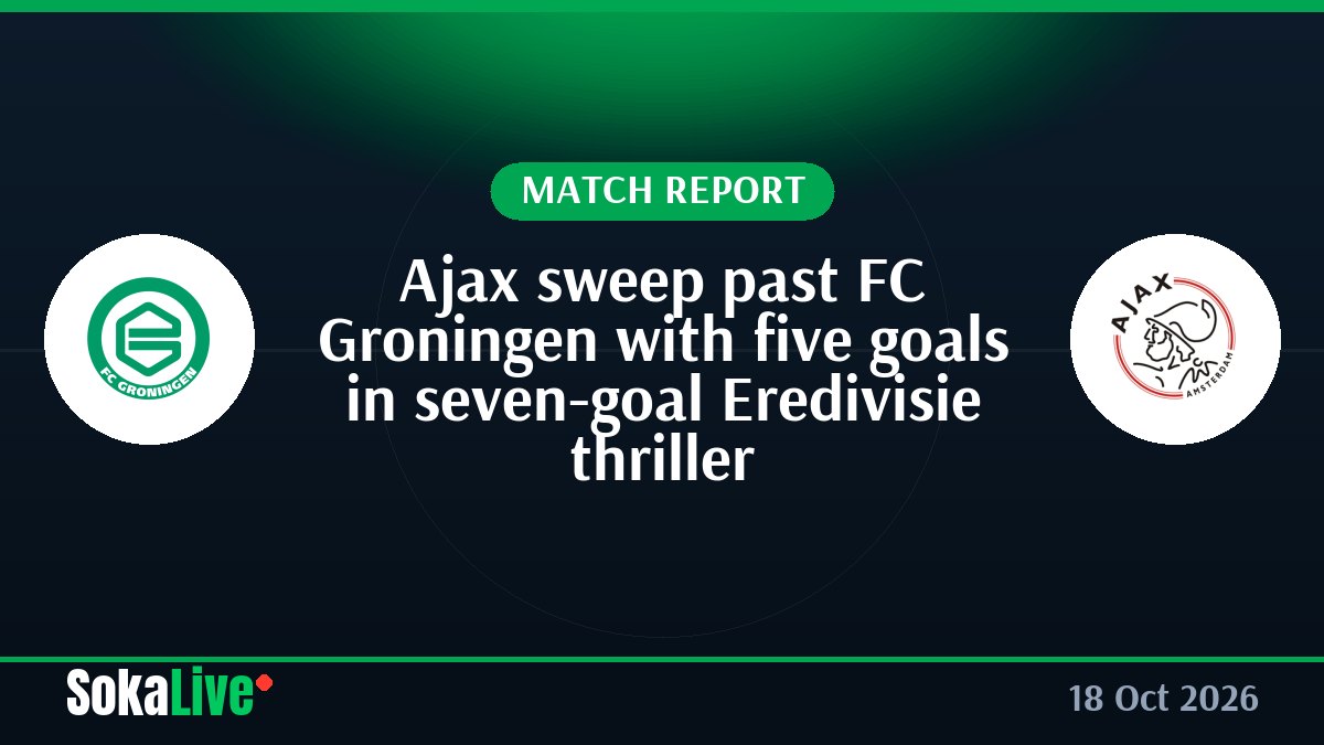 Ajax sweep past FC Groningen with five goals in seven-goal Eredivisie thriller