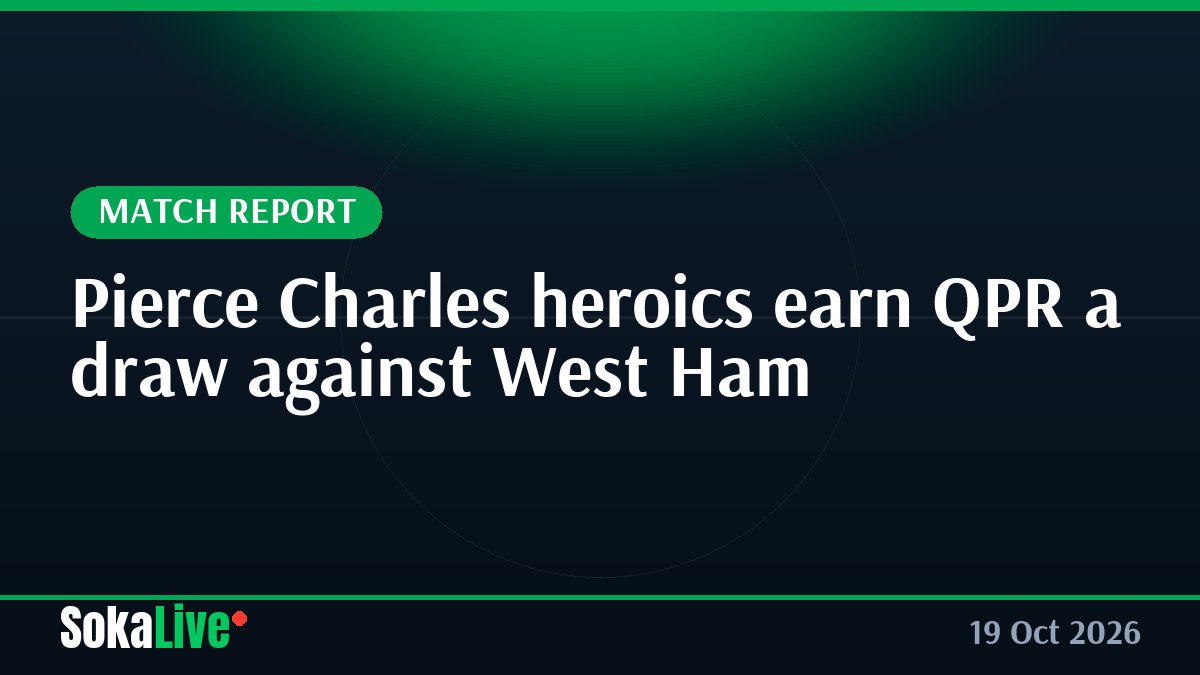 Pierce Charles heroics earn QPR a draw against West Ham